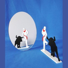 ESPEJO Para pared ovalado con 2 cintas de doble cara incluidas<br>Medidas: 350 x 400 mm<br>